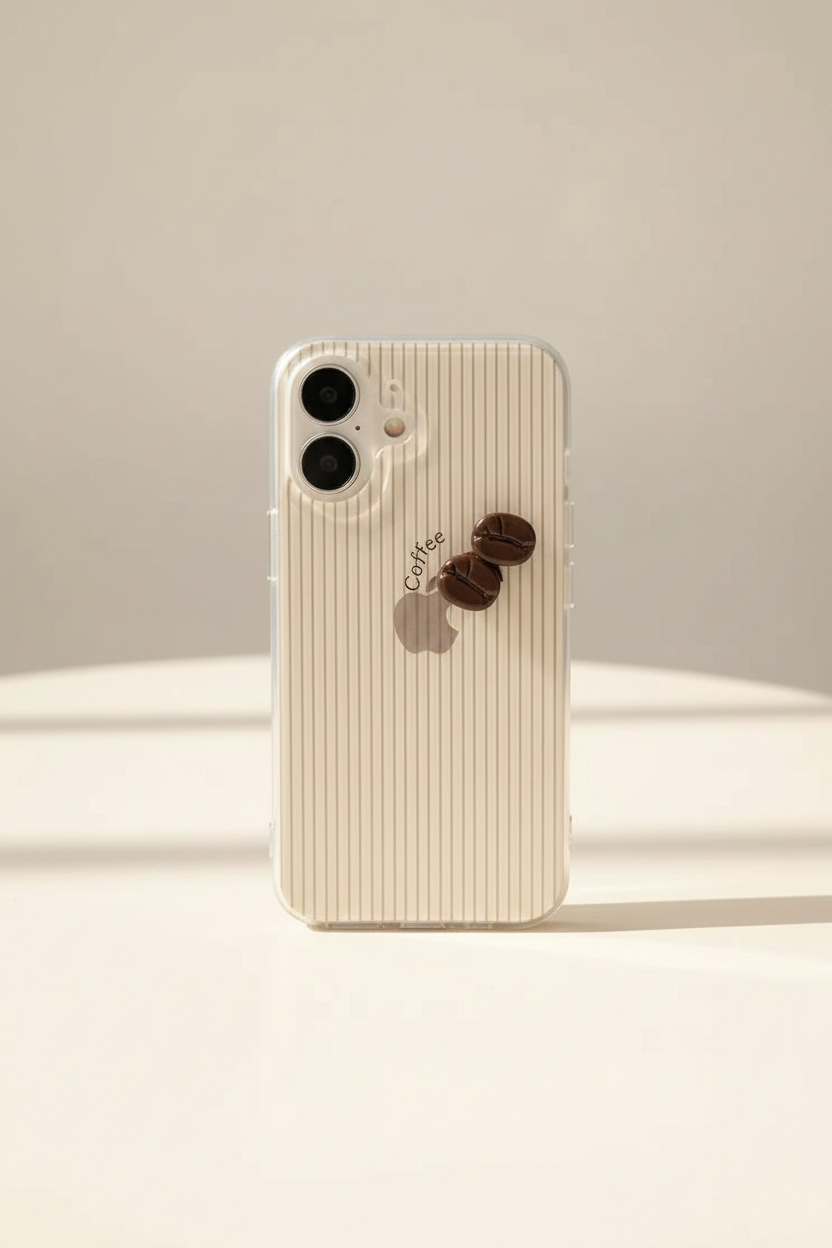 Morning Ritual iPhone case- warm neutral matte phone case by Pocket Oretty Co.