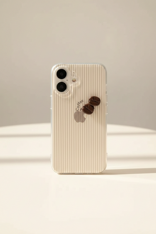 Morning Ritual iPhone case- warm neutral matte phone case by Pocket Oretty Co.