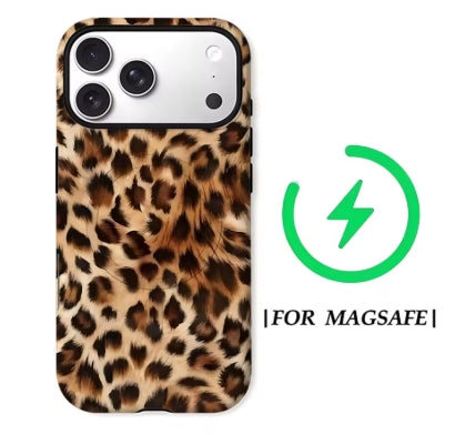 Lucky Leopard MagSafe Case — warm-toned classic leopard print